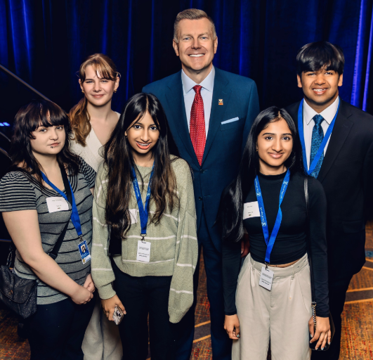 Group photo with mayor